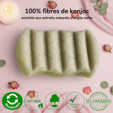 Éponge konjac pour corps 100 % naturelle