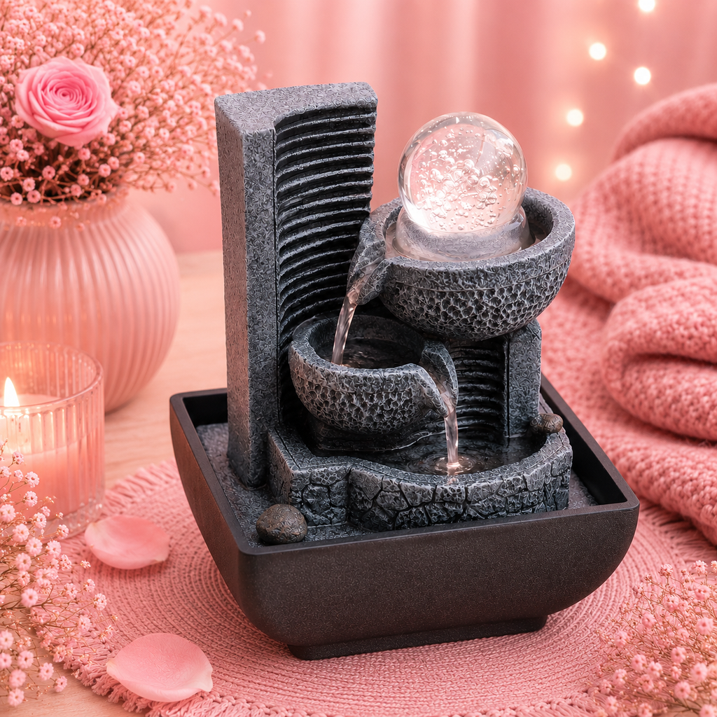 Fontaine de table Feng shui - Pots verseurs relaxants - 18 cm
