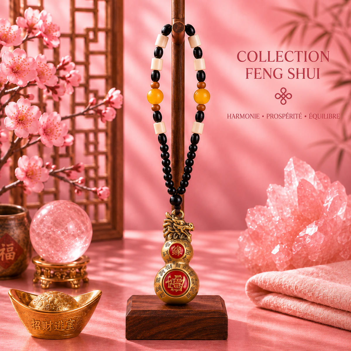 Suspension Feng shui – Gourde Santé & Longévité