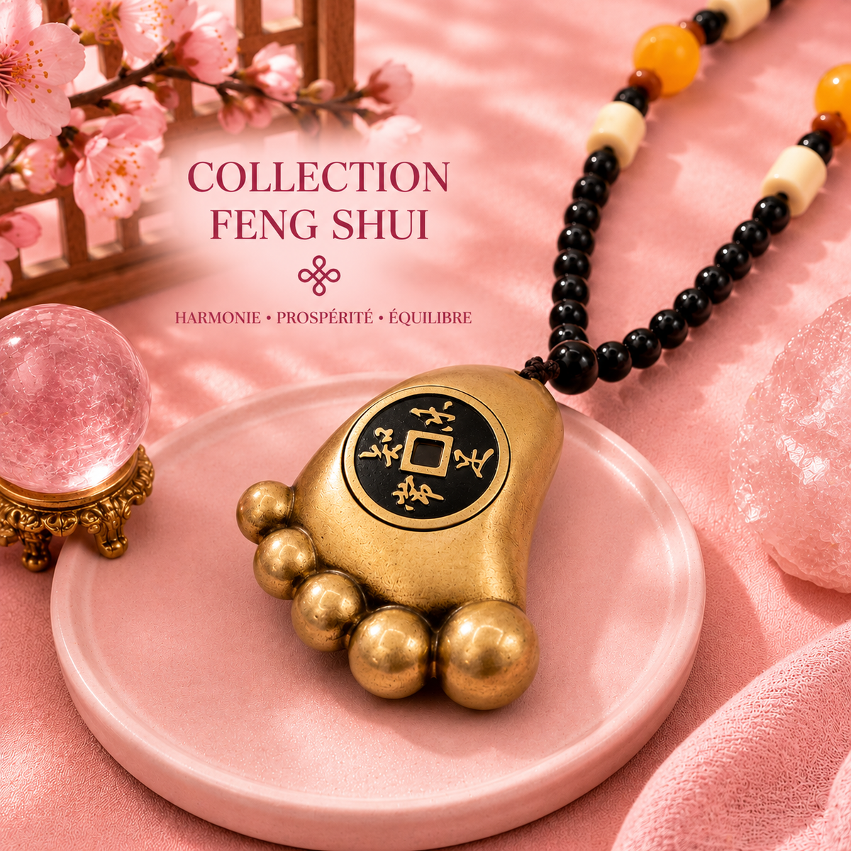 Suspension Feng shui – Amulette Pas vers la Richesse