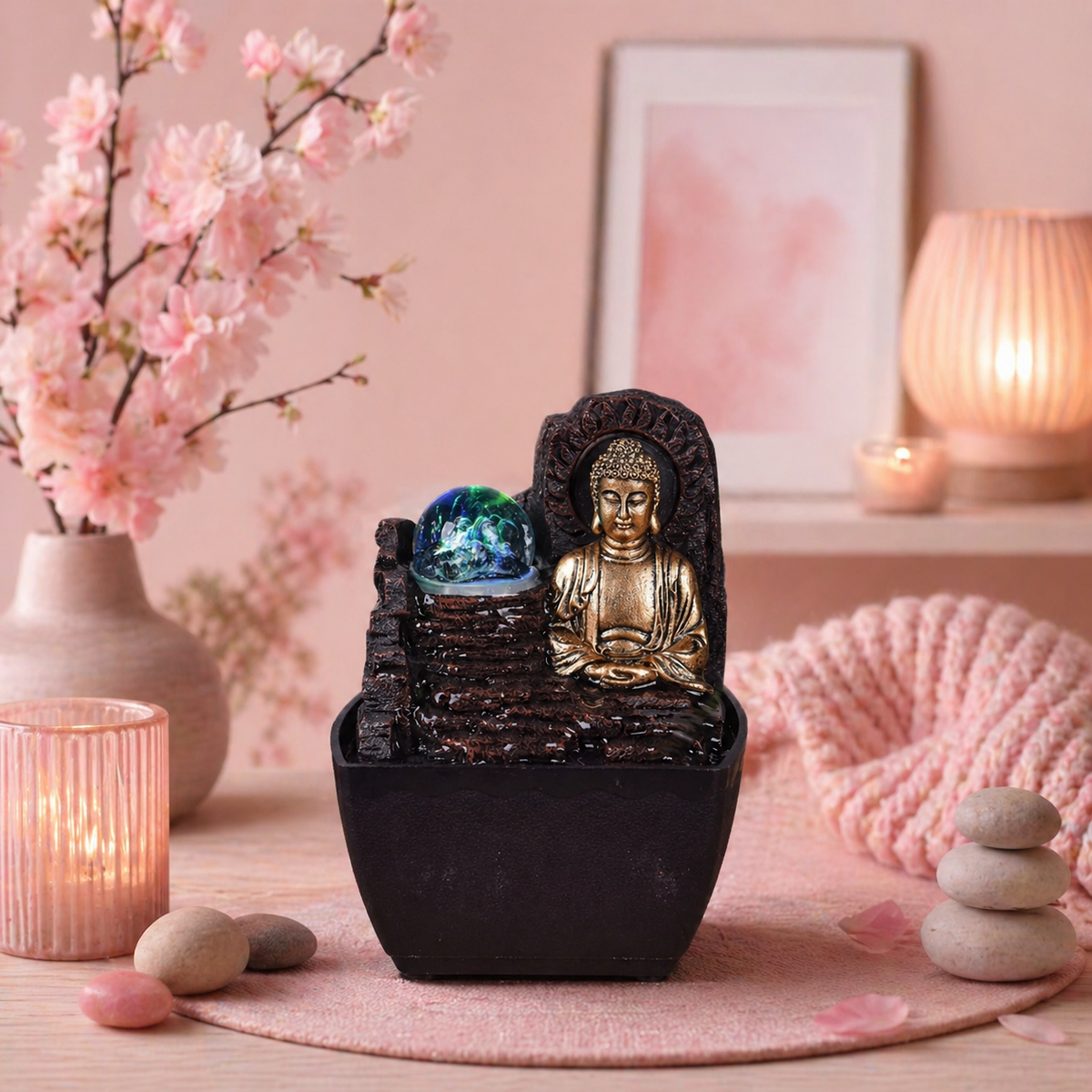 Fontaine Bouddha Theravada (18x13x13 cm)