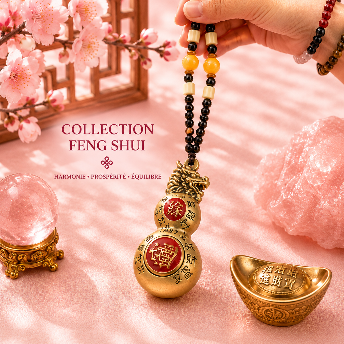 Suspension Feng shui – Gourde Santé & Longévité