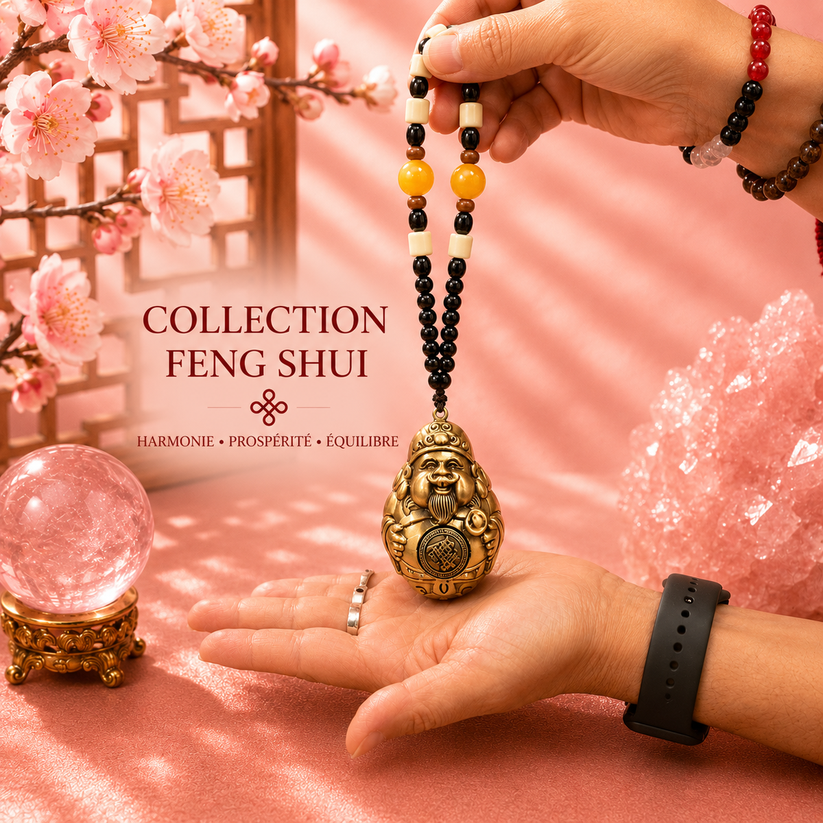 Suspension Feng shui – Dieu de la Richesse