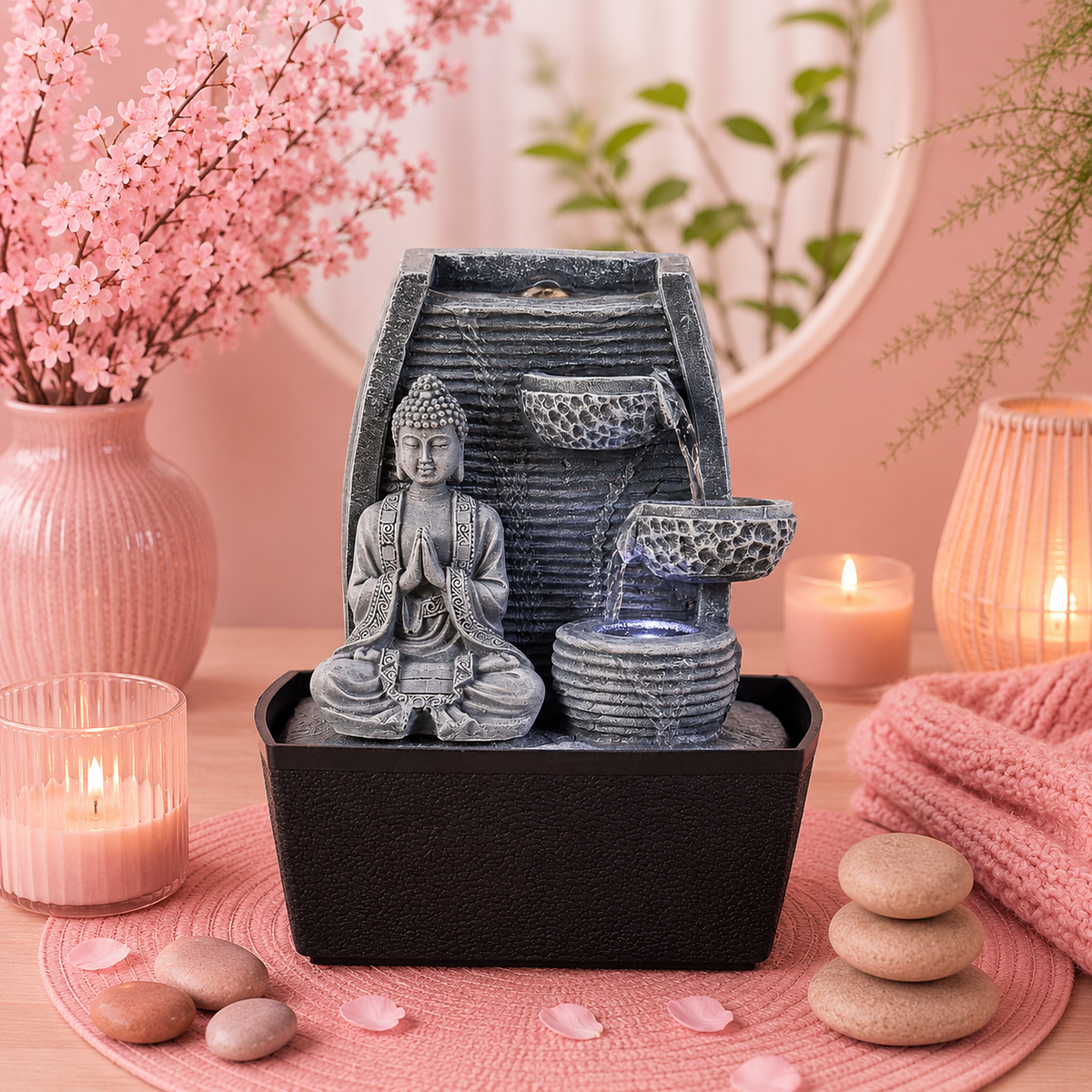 Fontaine Bouddha Sagesse (20x15x26 cm)