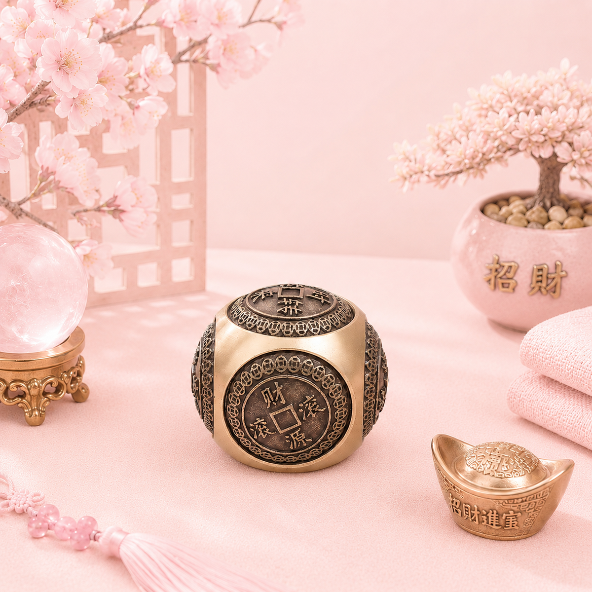 Feng Shui Fortune - Dé de richesse - Arrondi