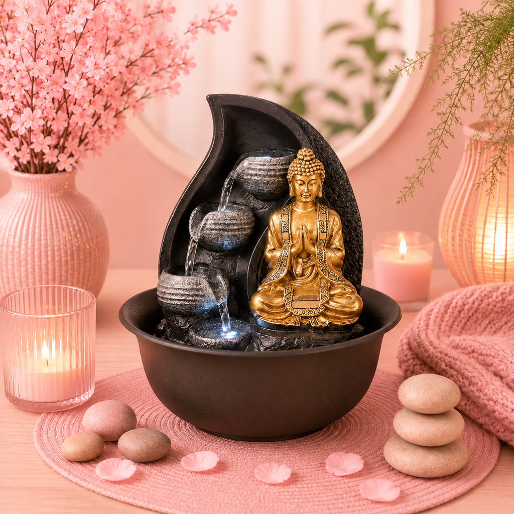 Fontaine Bouddha Praya (20x20x22 cm)