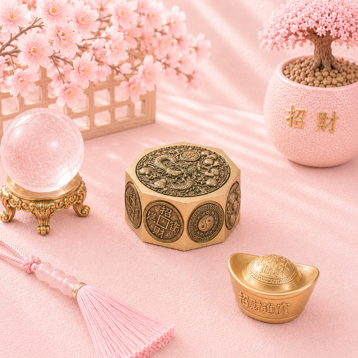 Feng Shui Fortune - Chat porte-bonheur et dragon - Protection et prospérité