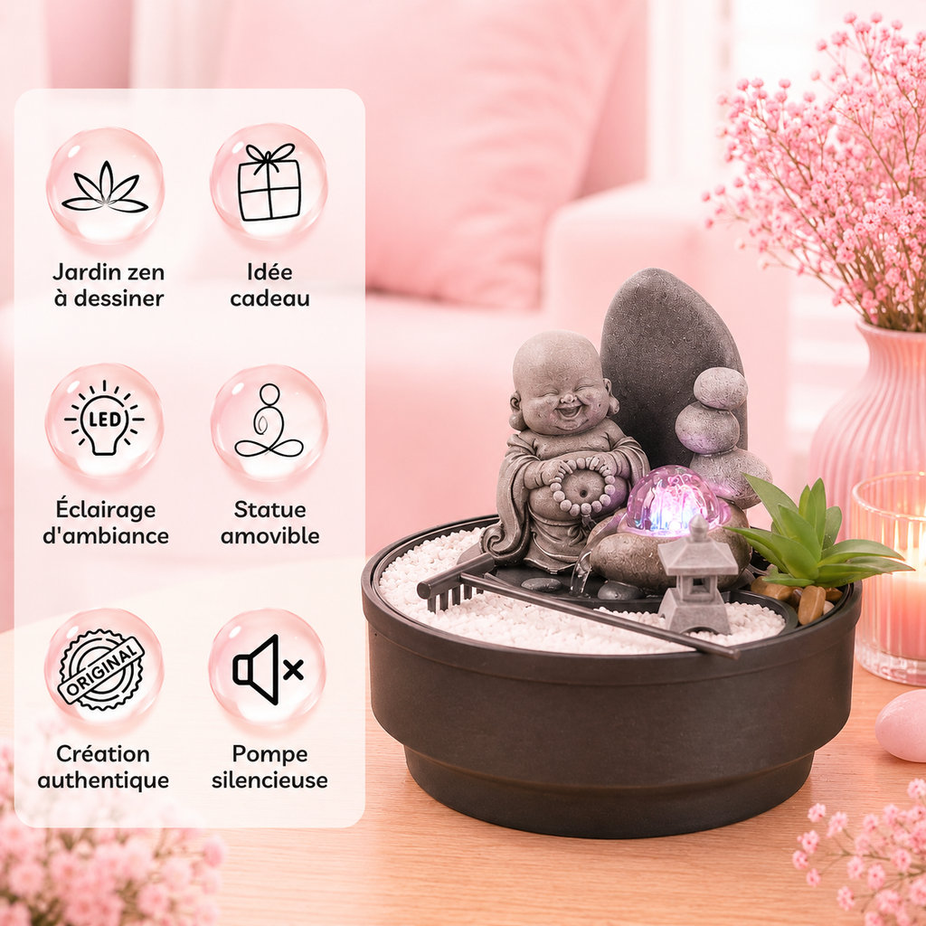 Jardin Zen & Fontaine d'intérieur – Sikhi (21 cm)