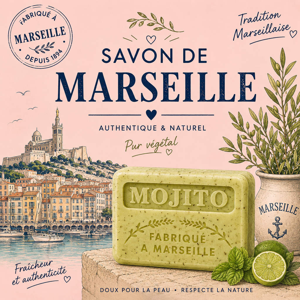 Savonnette marseillaise - MOJITO - 125 g