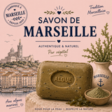Savon parfumé Marseille aux ALGUES & ARGILE - 100 g
