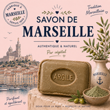 Savon parfumé Marseille à l'ARGILE VERTE - 100 g