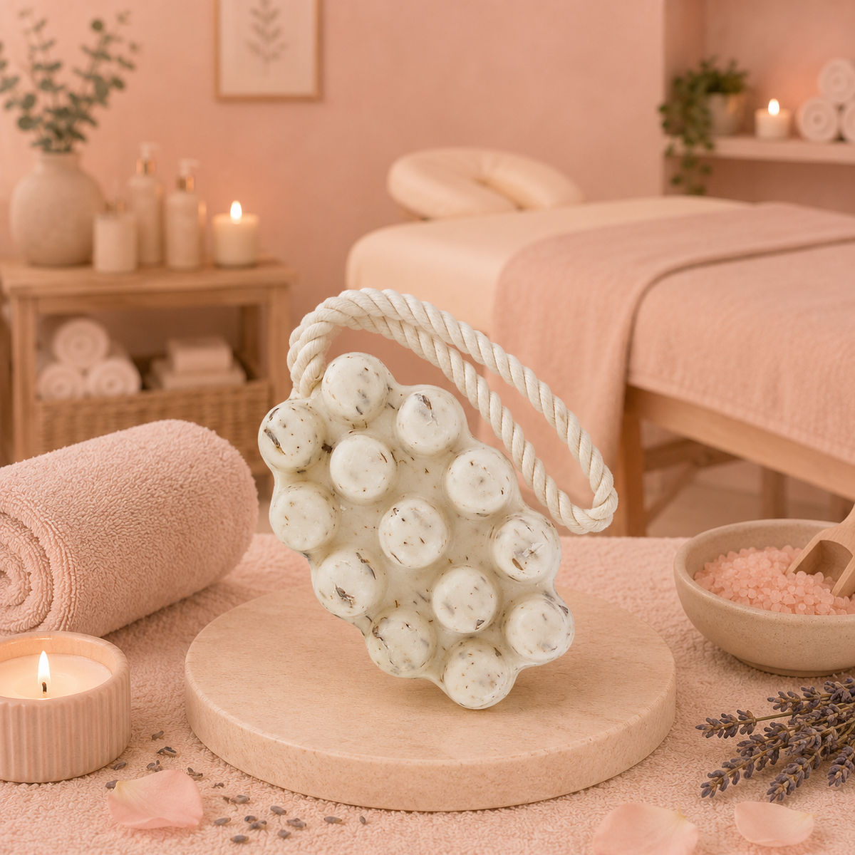 Savon de massage exfoliant - LAVANDE - 125 g