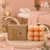 Savon de massage - GÉRANIUM & BOIS DE SANTAL - 170 g