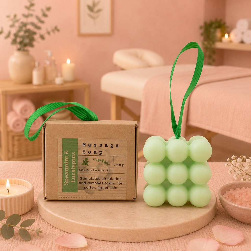 Savon de massage - MENTHE VERTE & EUCALYPTUS - 170 g