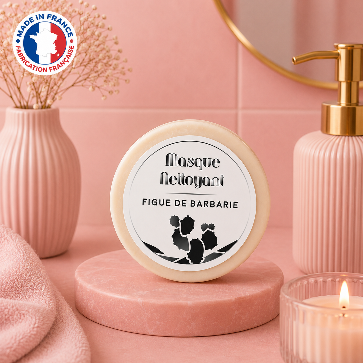 Masque nettoyant visage à l'huile de figue de barbarie