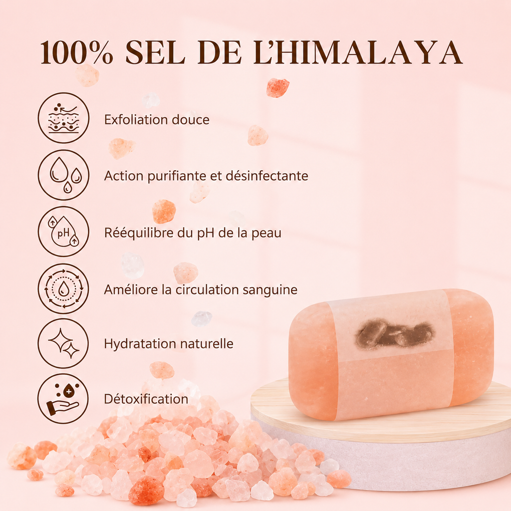 Savon artisanal 100 % naturel au sel de l'Himalaya