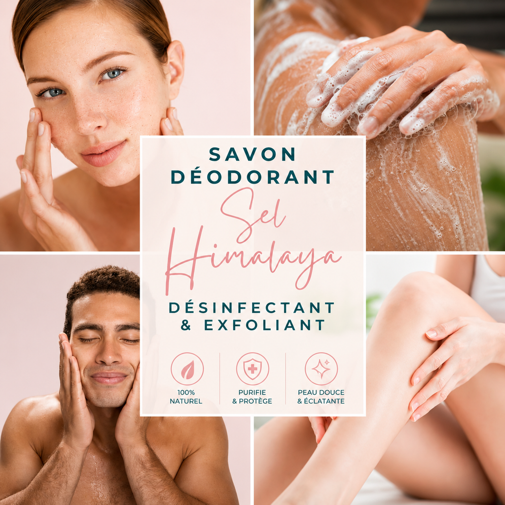 Savon artisanal 100 % naturel au sel de l'Himalaya