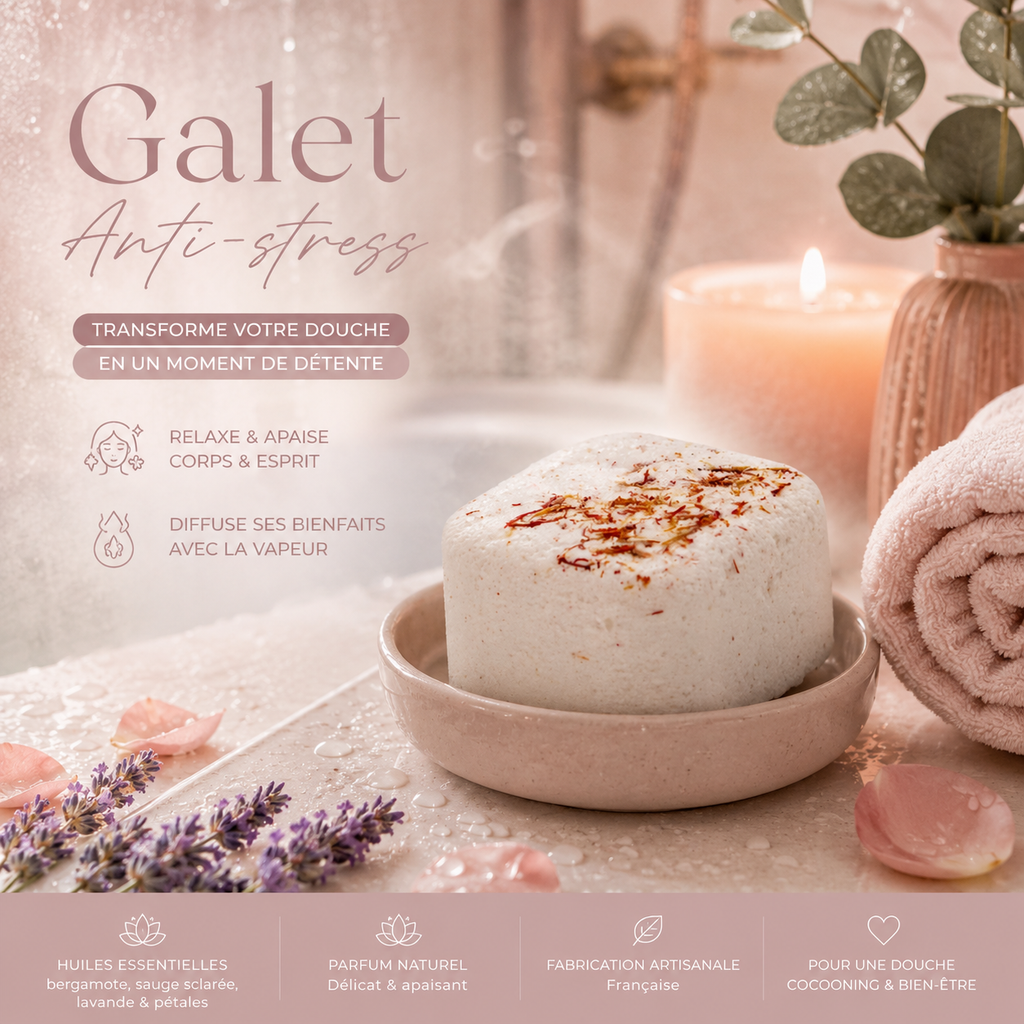 Galet de douche aromathérapie - Anti-stress