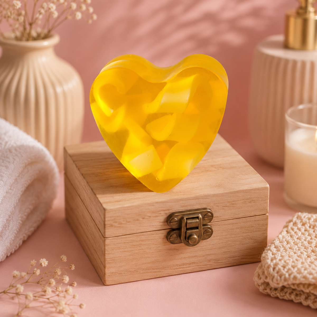 Savon glycérine "cœur" - Parfum "CHARM”