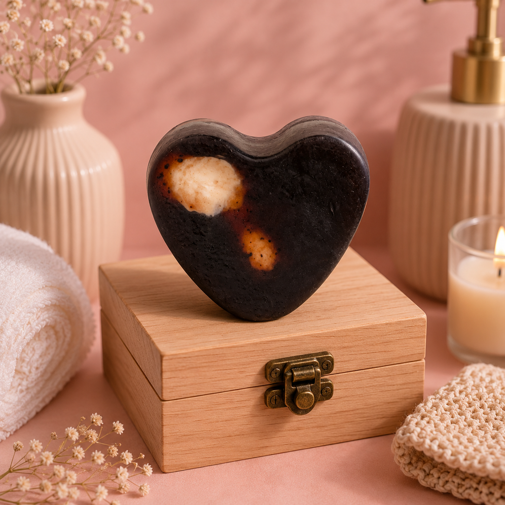 Savon glycérine cœur - Parfum "CHOCOLAT"