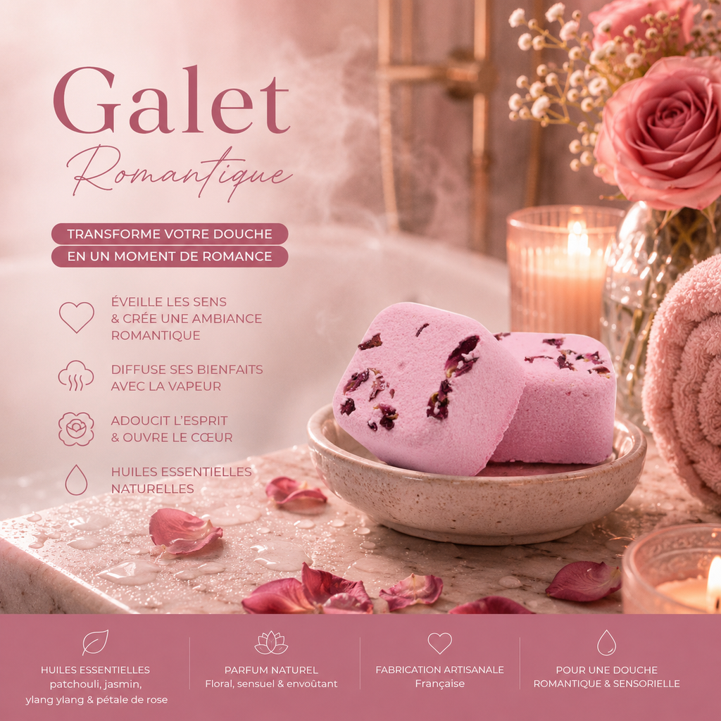 Galet de douche aromathérapie - Romantique