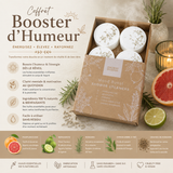 Coffret de galets de douche vapeur zen - Booster d'humeur (blanc)