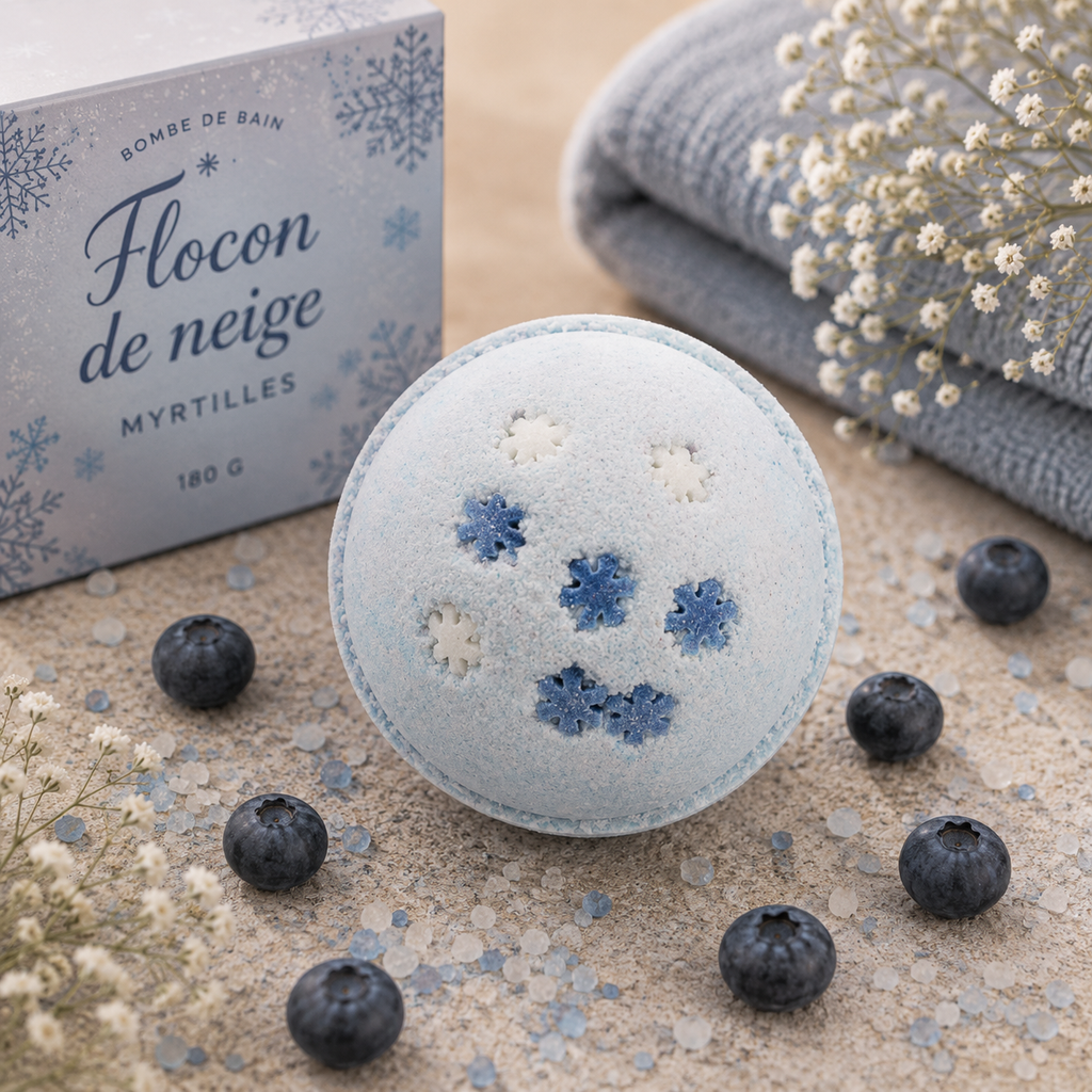 Bombe de bain Flocon de neige - Myrtilles