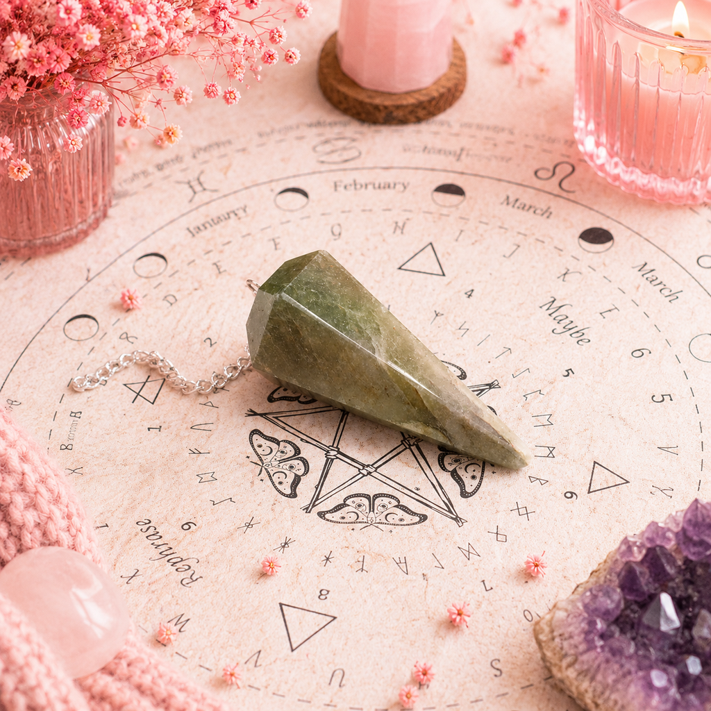 Encens de sort de sorcière ancien - Prospérité - Pendule en aventurine
