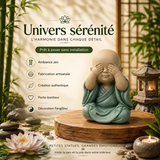 Statuette Bonze de la sagesse : Ne rien voir (9x7x10,5 cm)