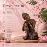 Statuette Bouddha Thai penseur (8x13x18 cm)