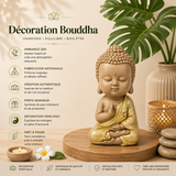 Statuette Bouddha toge jaune (5,5x4,7x10,5 cm)