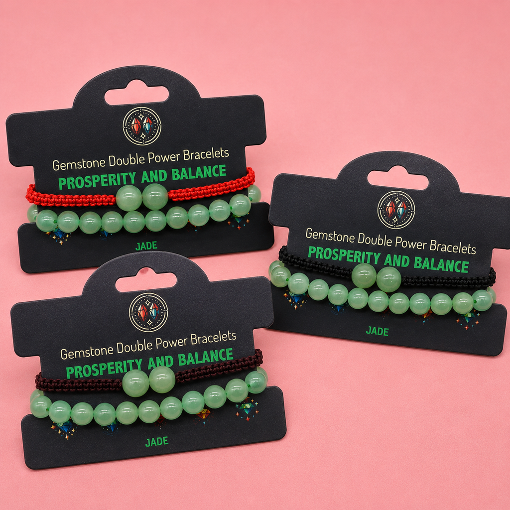 Bracelets double puissance avec pierres précieuses - Jade
