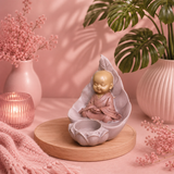 Statuette Bouddha bougeoir (10,5x11x13,5 cm)
