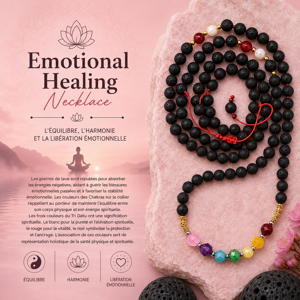 Collier essence du volcan - Guérison émotionnelle