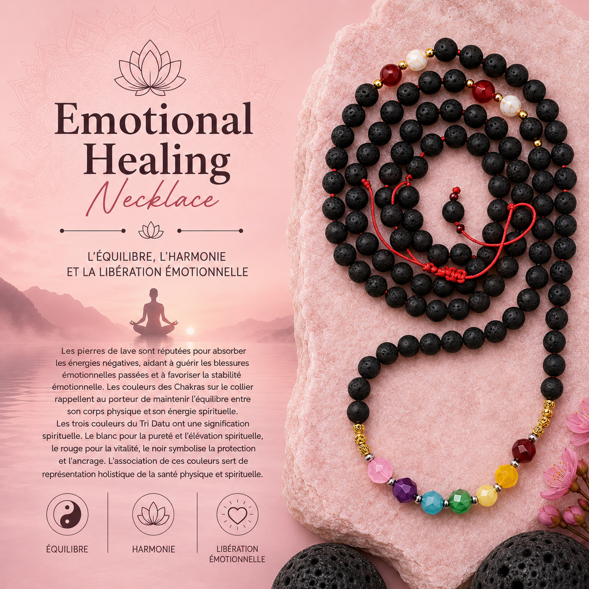 Collier essence du volcan - Guérison émotionnelle