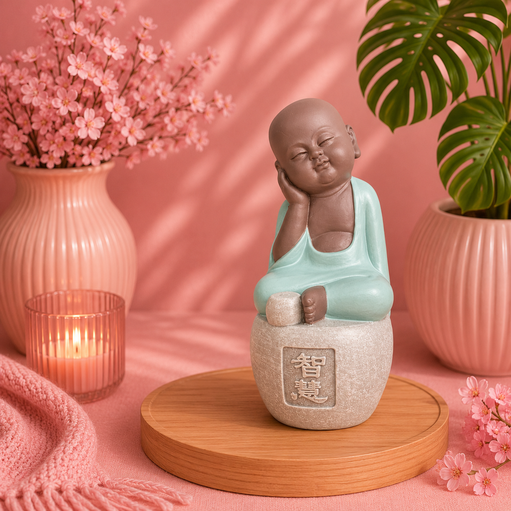 Statuette Bouddha porte-encens - INTELLIGENCE (7x6x14 cm)