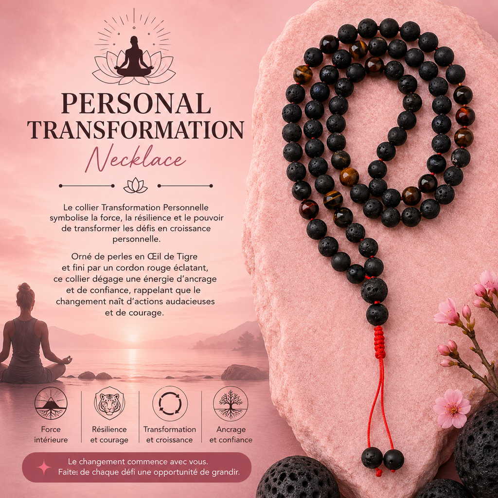 Collier essence du volcan - Transformation personnelle