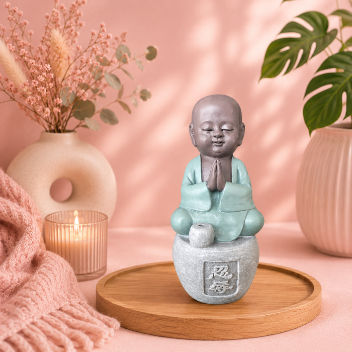 Statuette Bouddha porte-encens - TOLÉRANCE (7x6x14 cm)