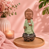 Statuette Bouddha porte-encens - KASYAPA (12x12x25 cm)