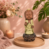 Statuette Bouddha porte-encens - AKSHOBHYA (12x12x25 cm)