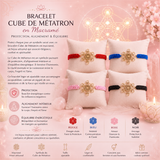 Bracelet Cube de Métatron en Macramé - Plaqué or 18K