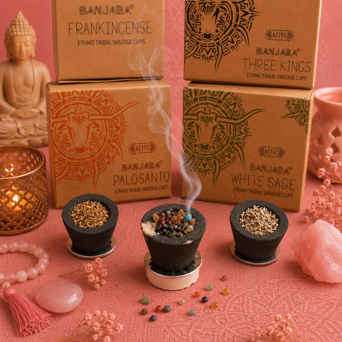 Tasses de résine de Banjara