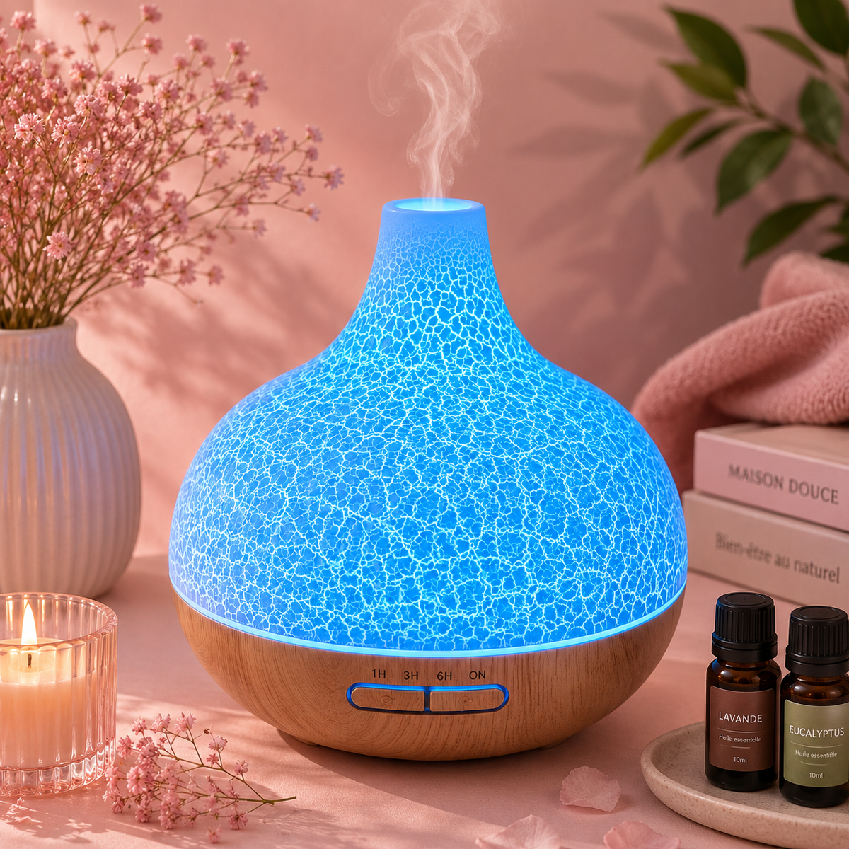Diffuseur ultrasonique USB et LED couleurs