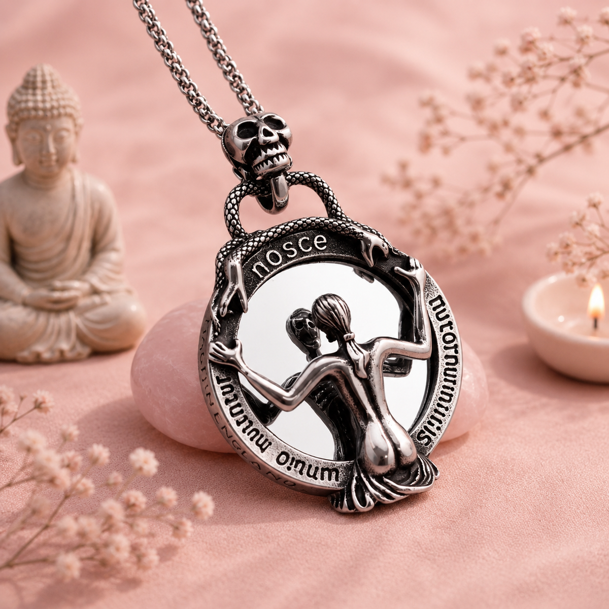 Collier "Face à soi" - Petit Miroir magique de l'âme & transformation