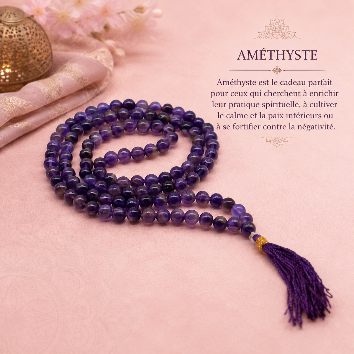 Mala 108 perles - Améthyste