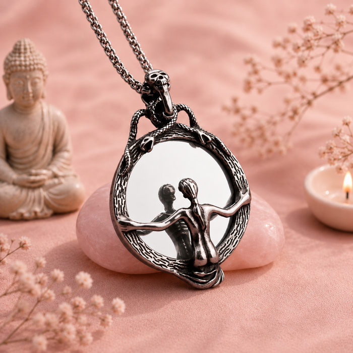 Collier "Face à soi" - Miroir magique de l'âme & transformation