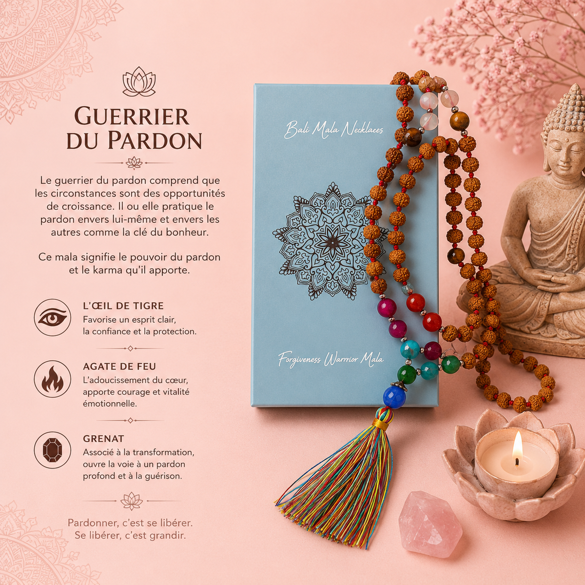 Collier Bali Mala - Guerrier du Pardon