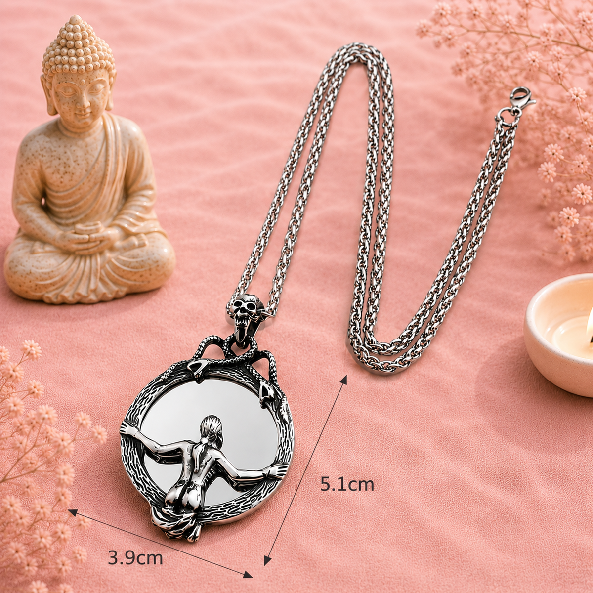 Collier "Face à soi" - Miroir magique de l'âme & transformation