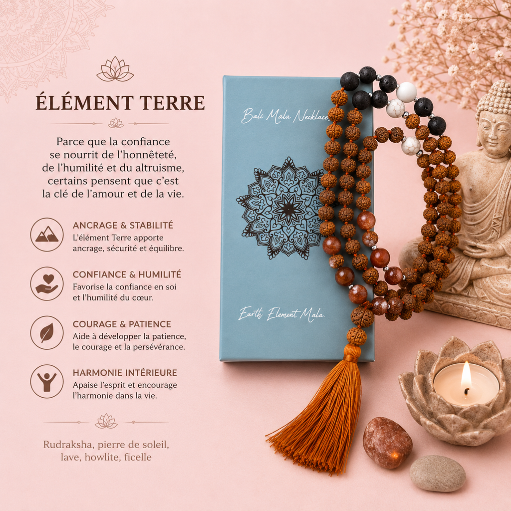 Collier Bali Mala - Élément Terre
