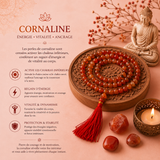 Mala 108 perles - Cornaline